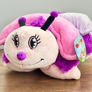 NWT Pillow Pets Pee-Wees Fluttery Butterfly Pink Purple Plush Stuffed Toy 11"